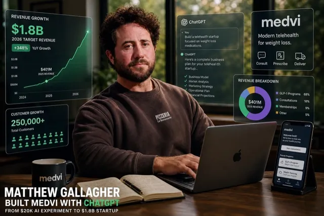 One Man, $20K, AI Tools: Matthew Gallagher Built a $401M GLP-1 Startup (Medvi)