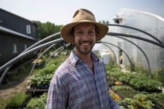 Jean-Martin Fortier in his market garden
